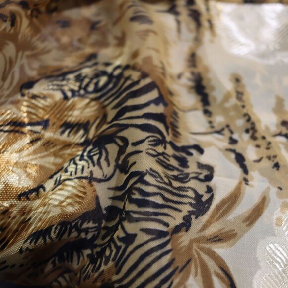 Boch Morac Tiger Sheer Animal Print Carol Baskin Tiger King Old Money Scarf - Picture 12 of 12